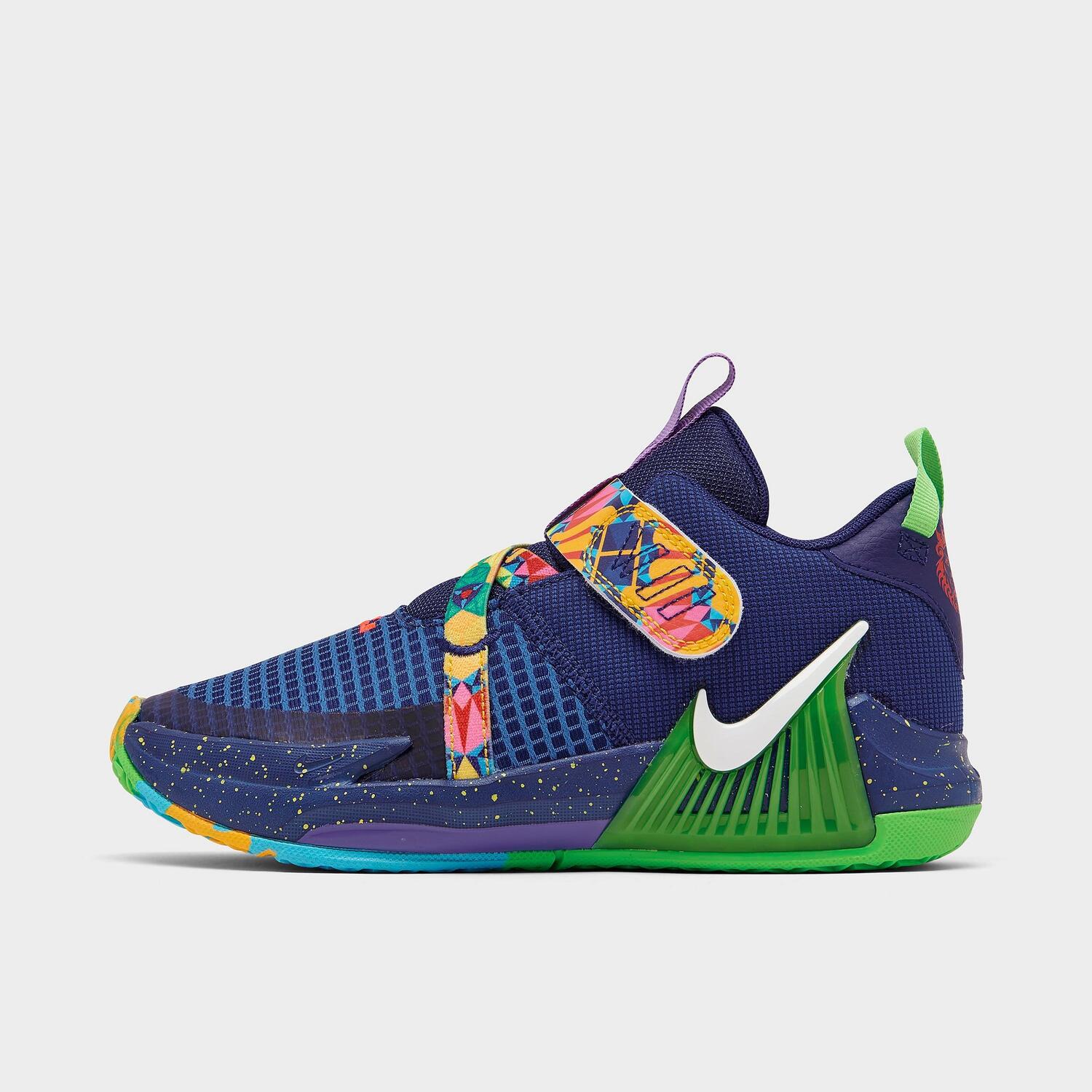 

Баскетбольные кроссовки Nike LeBron Witness 7 Stretch Lace для маленьких детей, синий