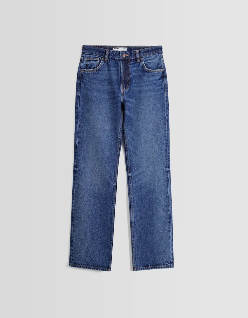 

Джинсы Bershka Straight-fit, синий