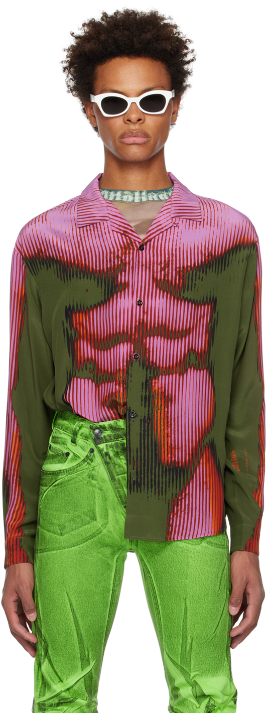 

Розово-зеленая рубашка Jean Paul Gaultier Edition Y/Project
