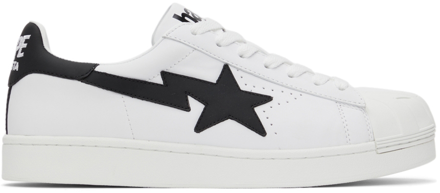 

Белые низкие кеды Sta BAPE
