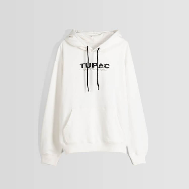 

Толстовка Bershka Tupac Print, бежевый
