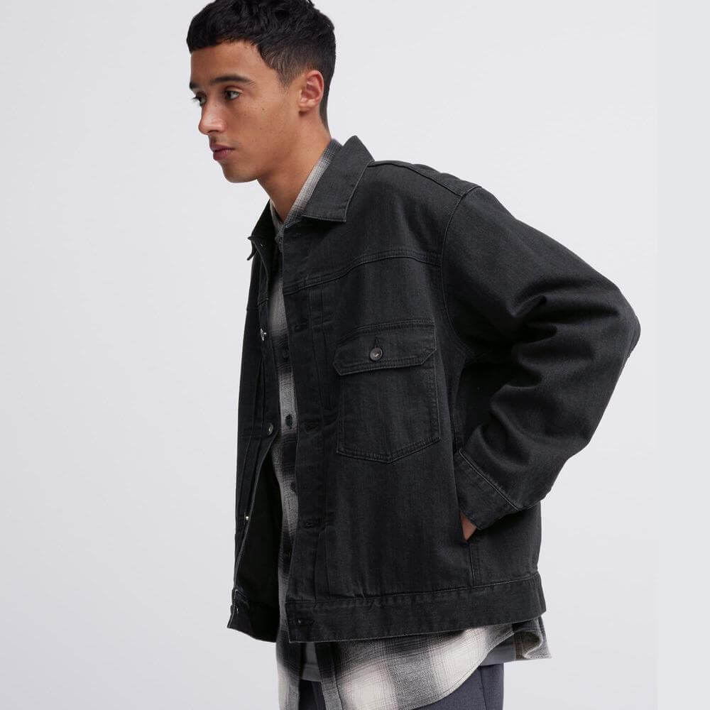 

Куртка джинсовая Uniqlo, темно-серый