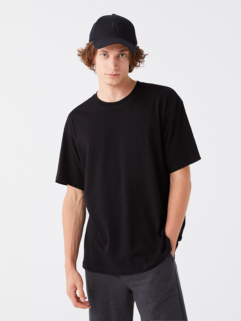 

Мужская футболка с круглым вырезом и коротким рукавом LCW Casual, новый черный
