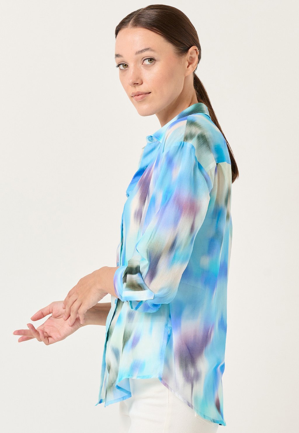 

Рубашка Long Sleeve Patterned Stylish Jimmy Key, синяя
