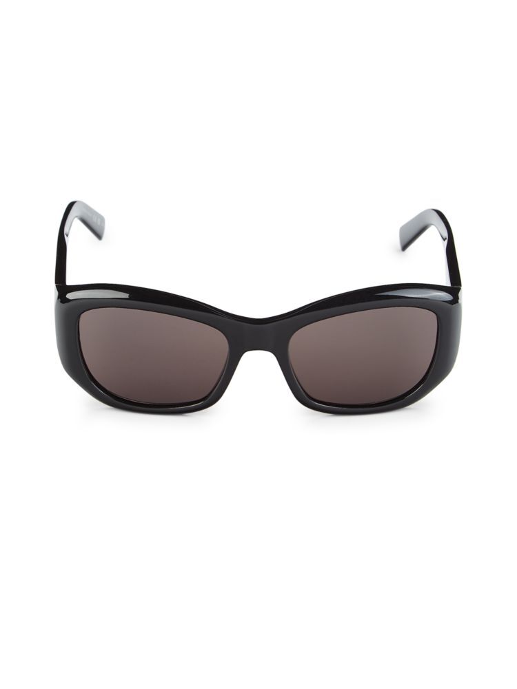 

Прямоугольные солнцезащитные очки 55MM Saint Laurent, черный