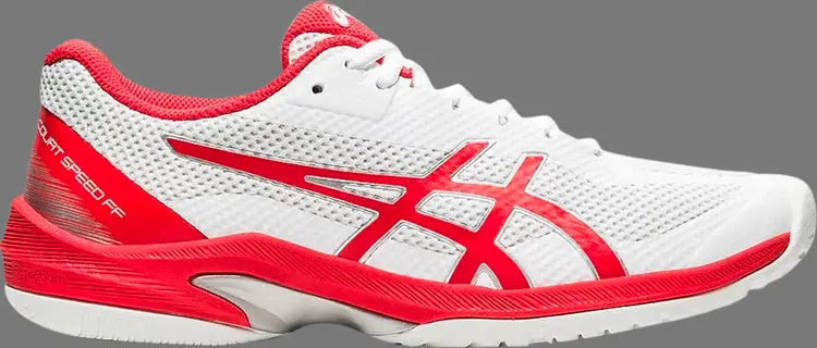 

Кроссовки wmns court speed ff 'white fiery red' Asics, красный