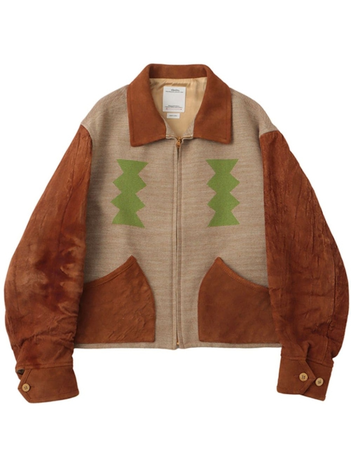 

Куртка-бомбер из замши visvim, коричневый