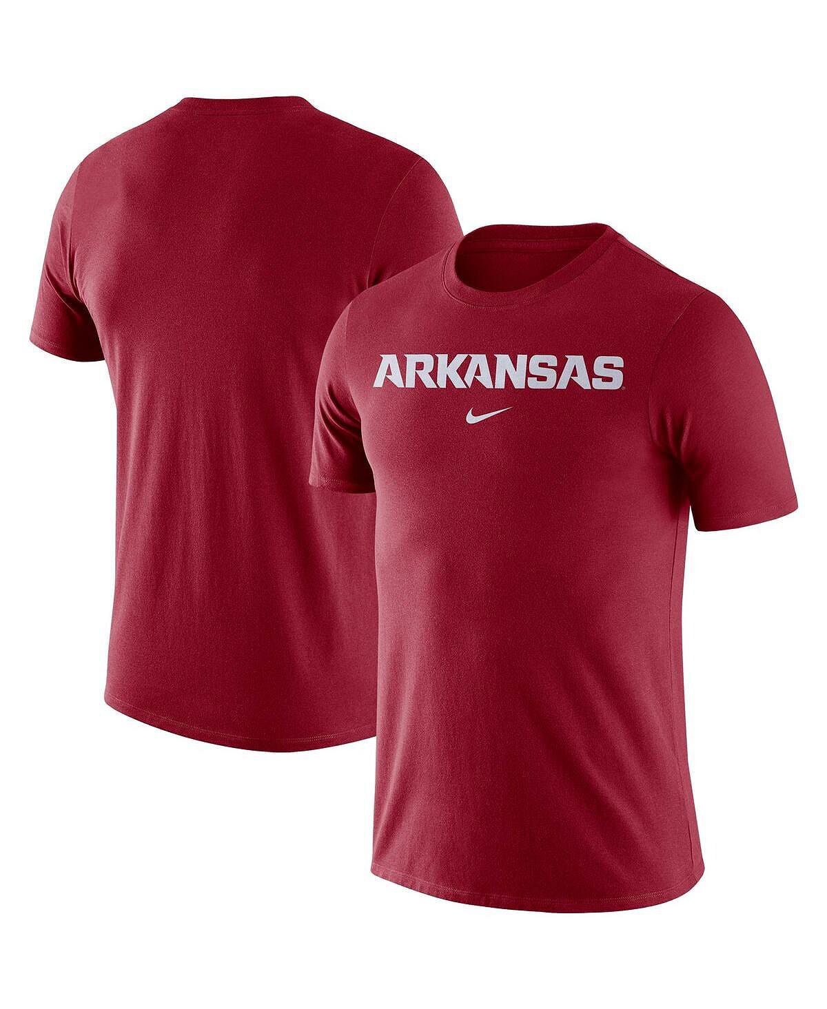 

Мужская футболка с надписью cardinal arkansas razorbacks essential wordmark Nike