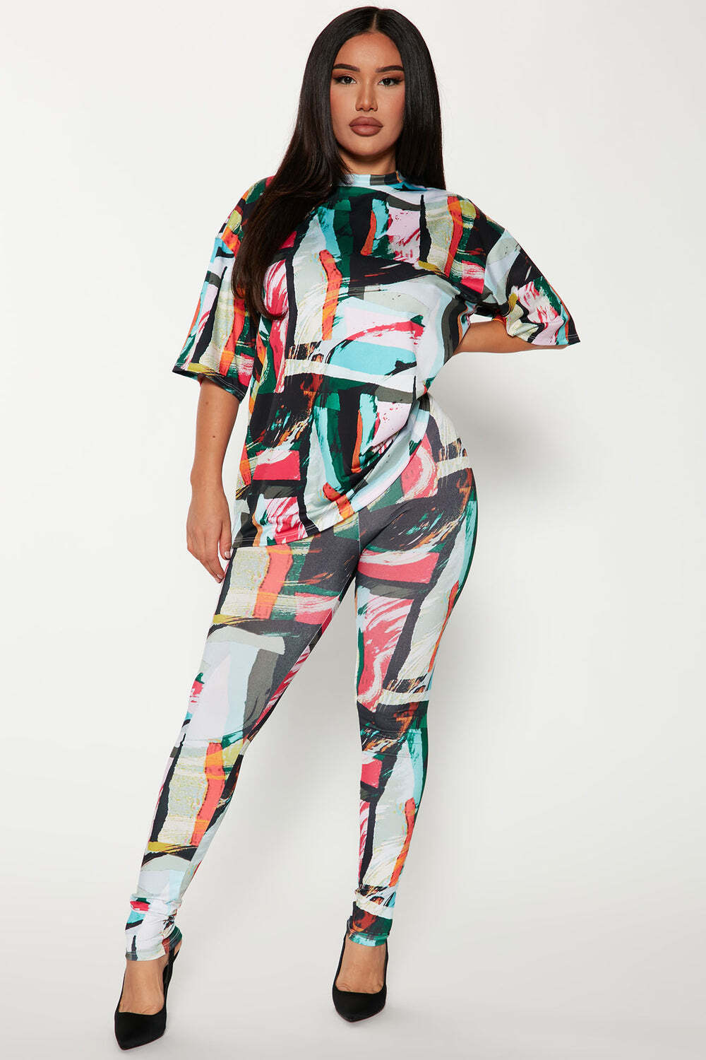 

Леггинсы Fashion Nova TP30013, разноцветный