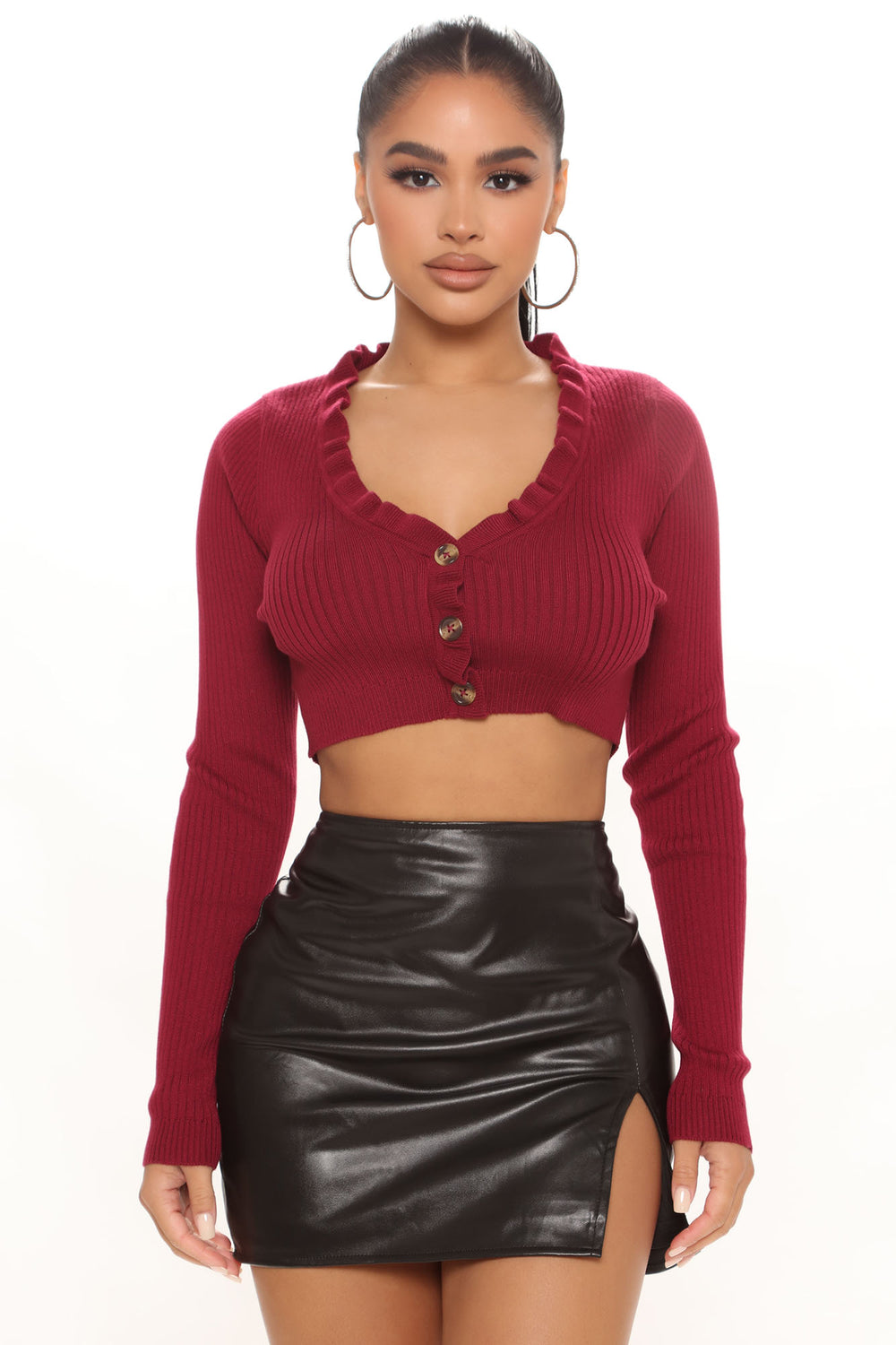 

Кардиган Fashion Nova 61863FN, бордовый, Красный