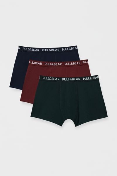 

Комплект из трех боксеров с логотипом на талии PULL&BEAR