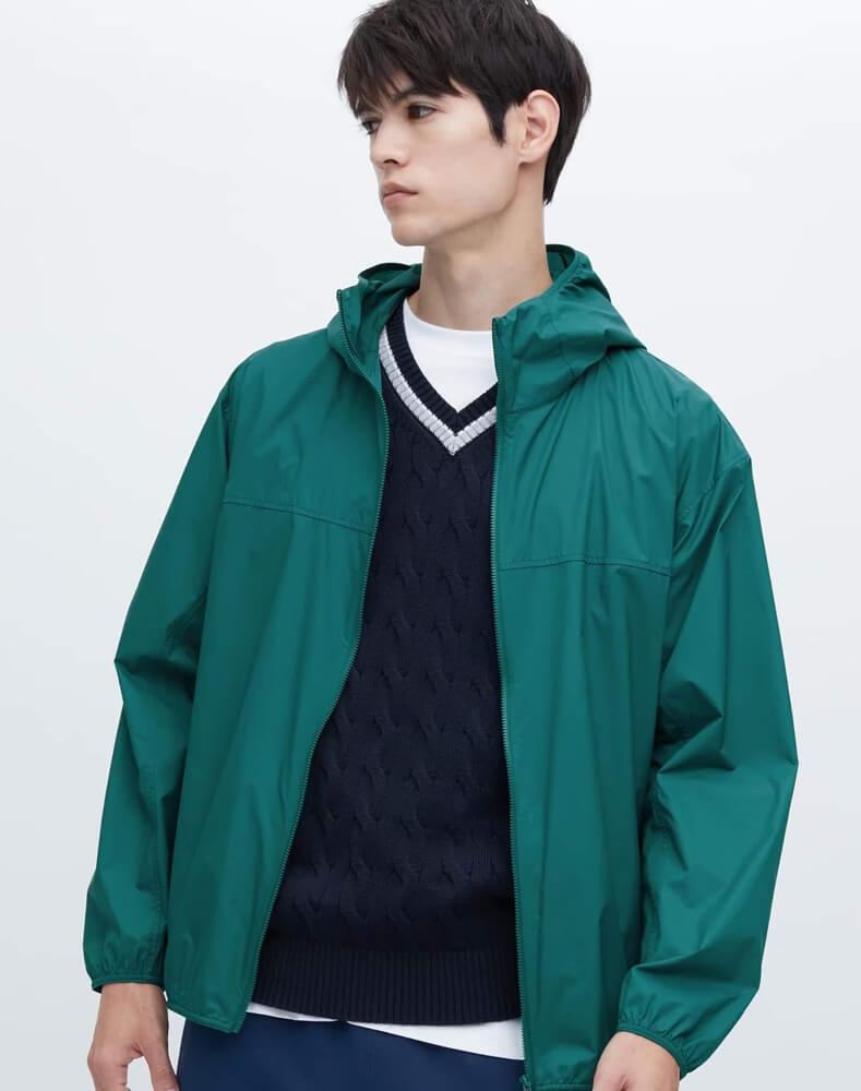 Куртка Uniqlo Uv Protection 3d Cut Pocketable, зеленый