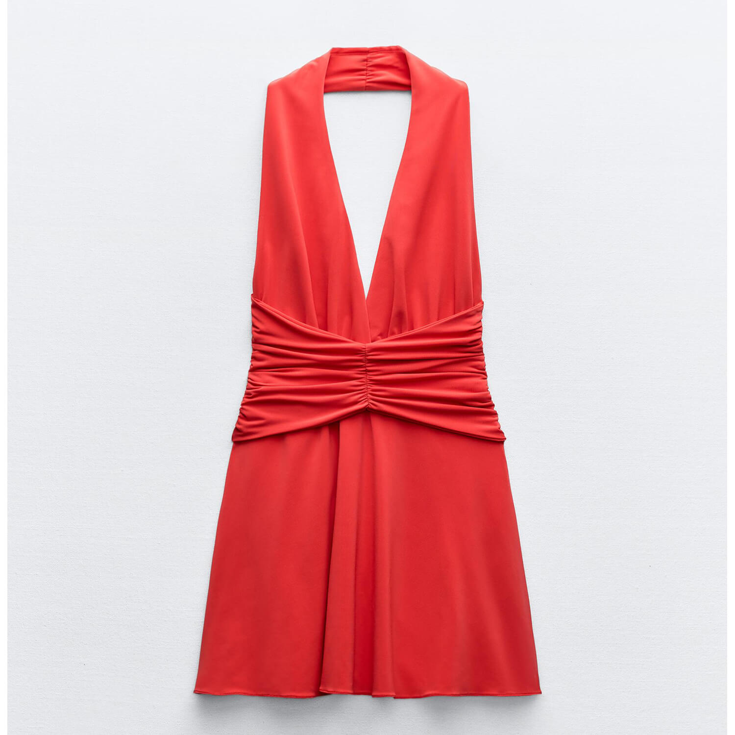 цена Платье Zara Draped Halter, красный
