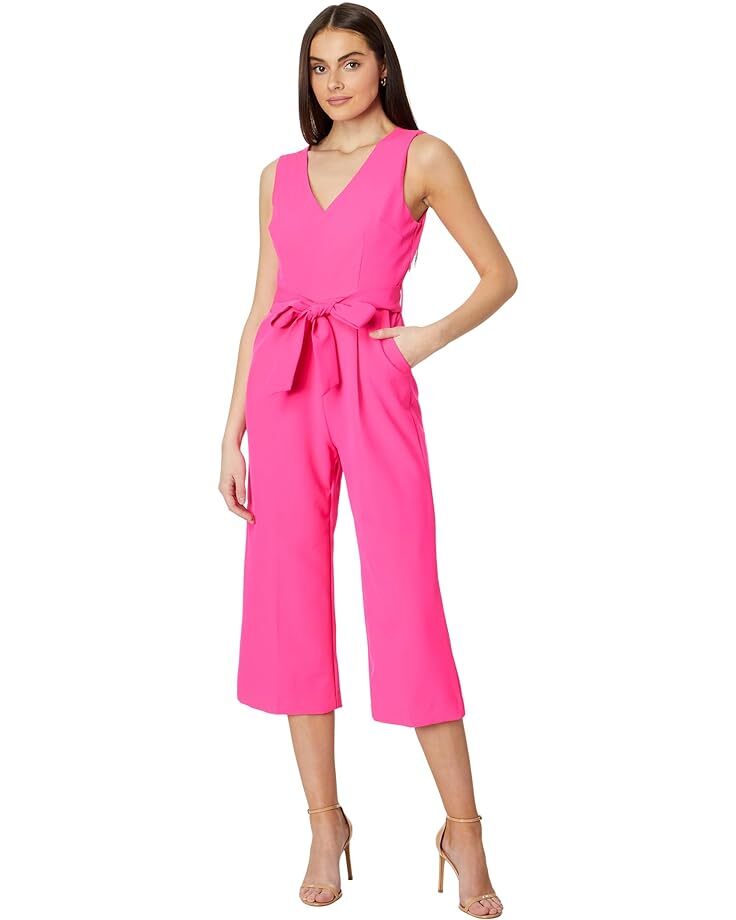 

Ремень Vince Camuto V Neck Jumpsuit With Tie, розовый