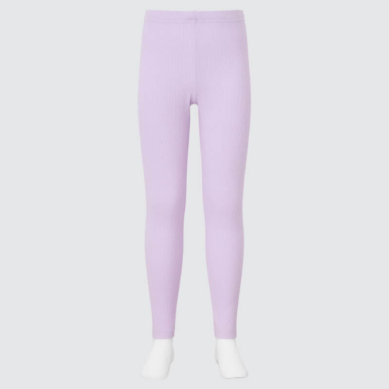 

Леггинсы Uniqlo Girls Ribbed, светло-розовый