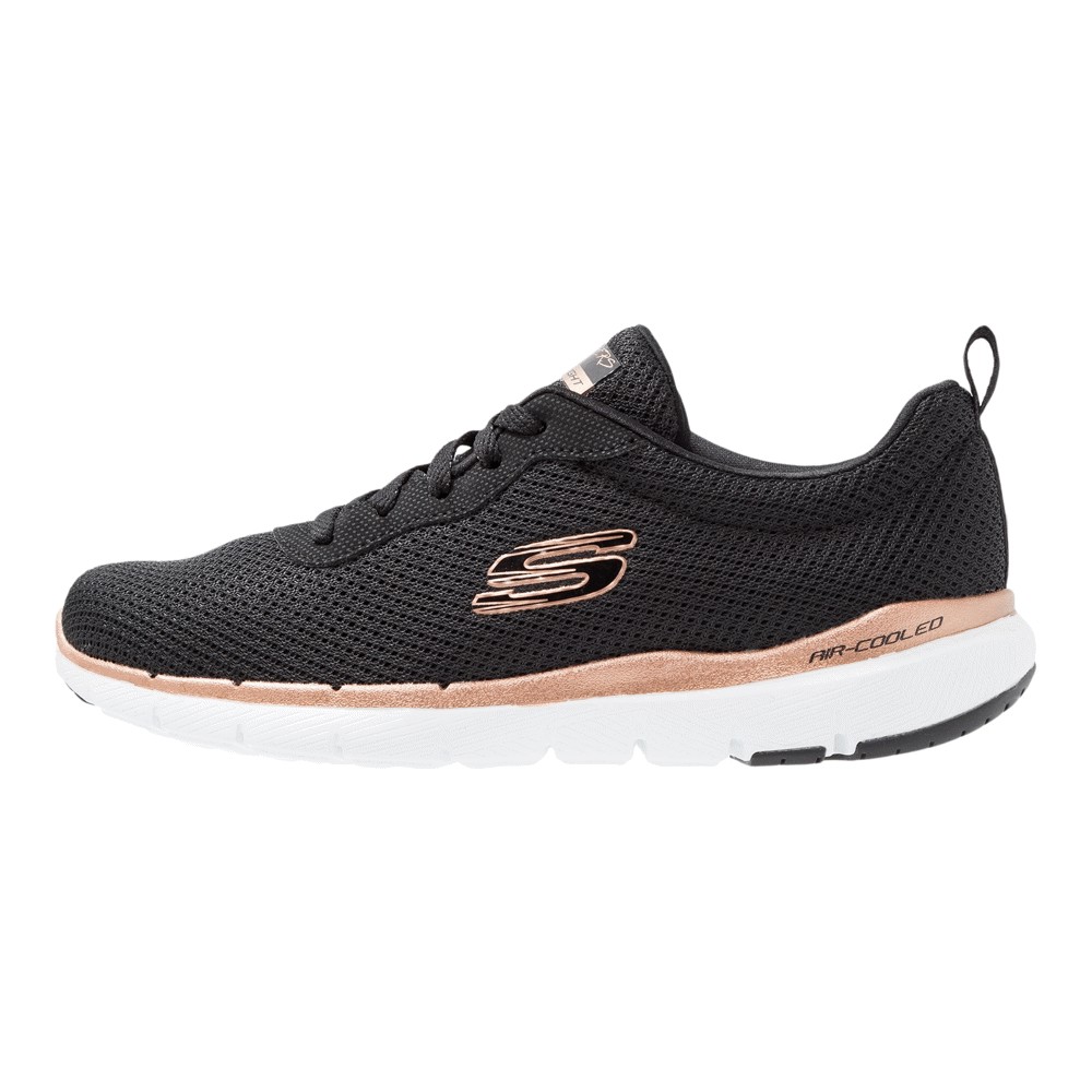 Skechers Sport Flex Appeal 3.0 black rose gold