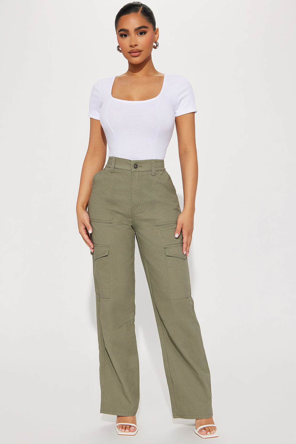 

Брюки карго Fashion Nova 73997FN, оливковый