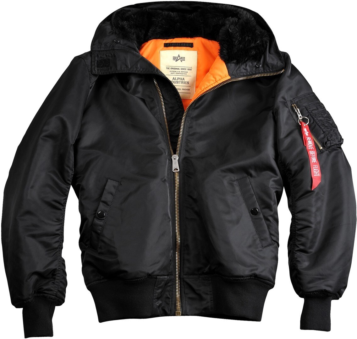 

Куртка Alpha Industries MA-1 Hooded, черная