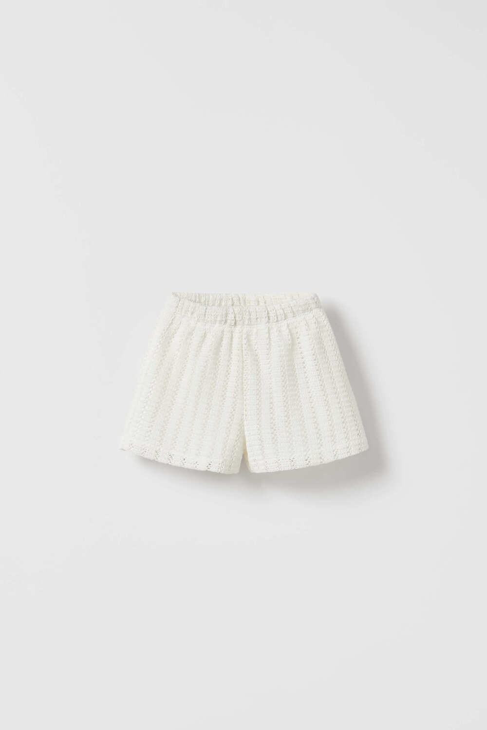 

Шорты из кружева кроше Zara, белый