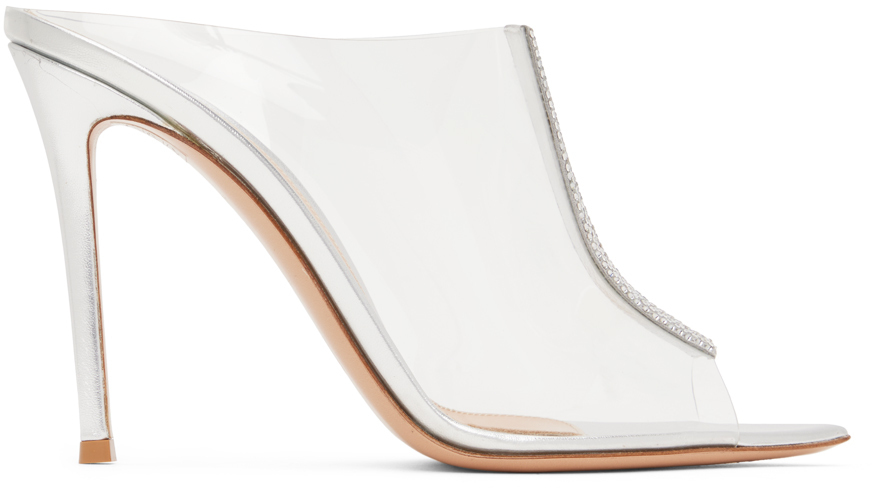

Серебряные босоножки на каблуке Sigma 105 Gianvito Rossi