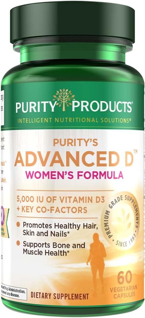 цена Purity Products Усовершенствованная формула витамина D, 60 капсул
