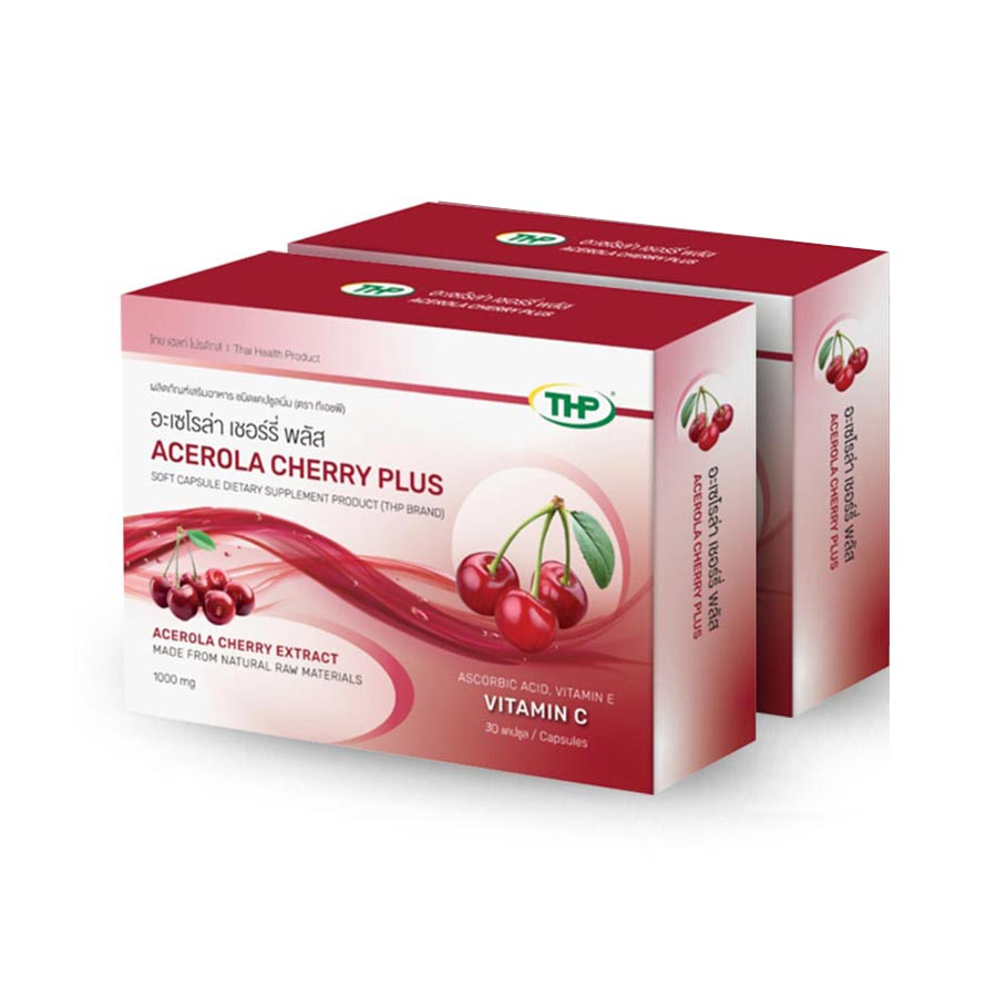 Пищевая добавка THP Acerola Cherry Plus, 2 упаковки по 30 капсул