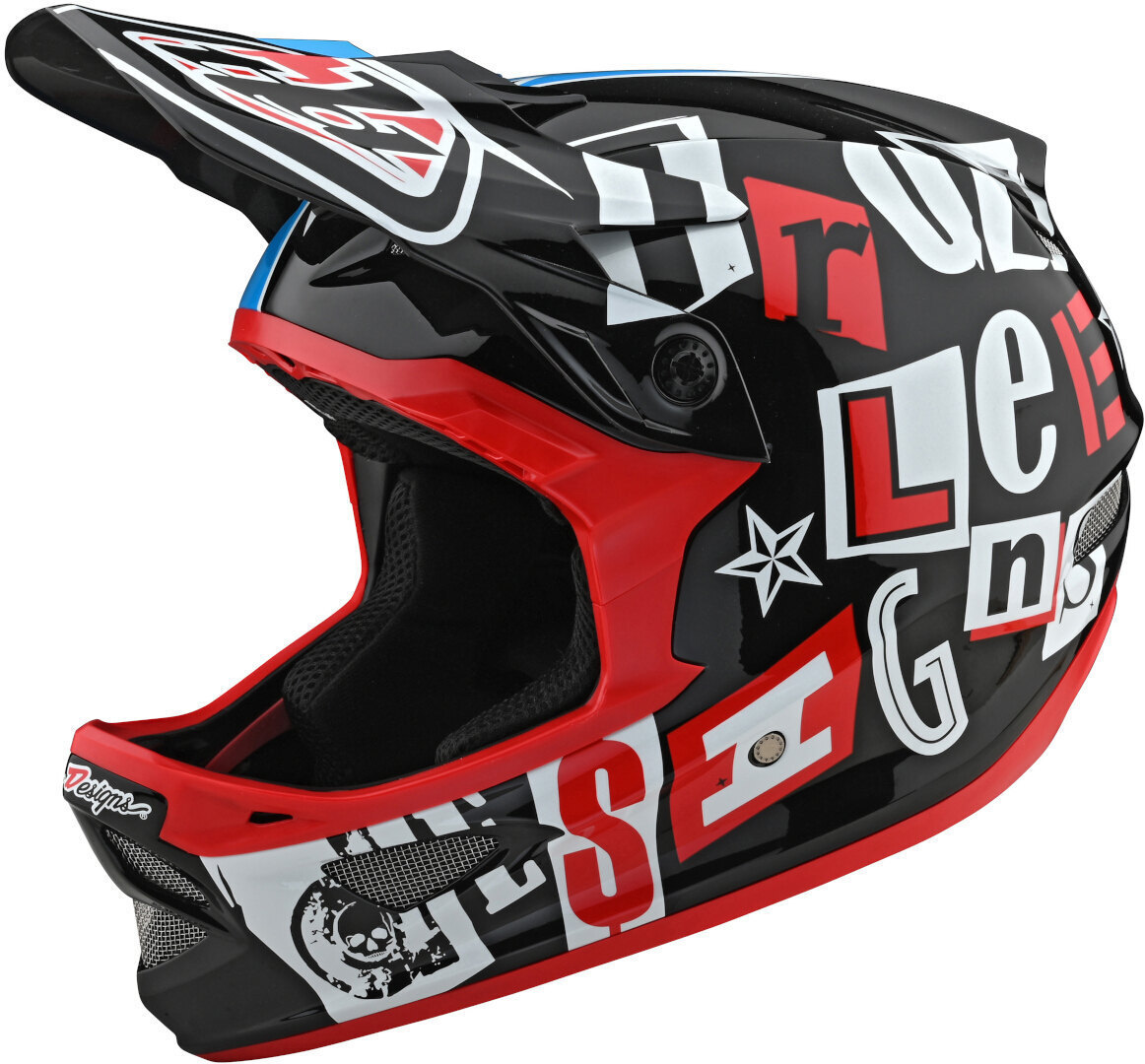 

Шлем Troy Lee Designs D3 Fiberlite Anarchy под гору, черный/белый/красный