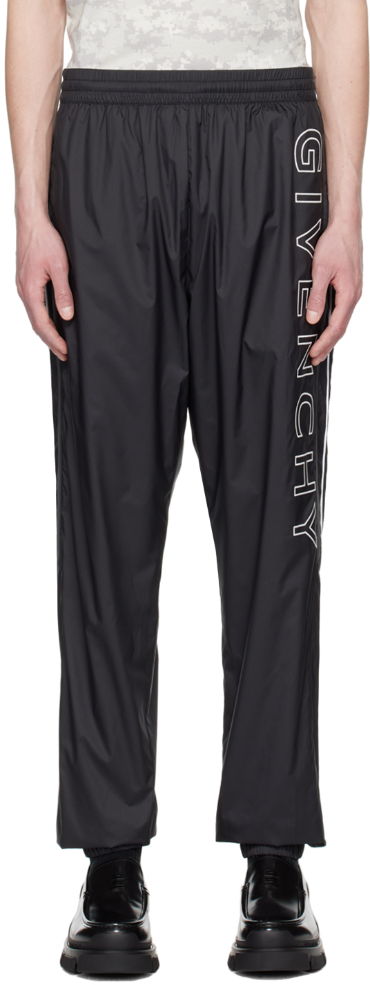 Черные спортивные брюки с вышивкой Givenchy