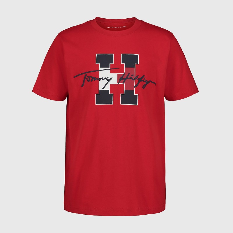 

Футболка Tommy Hilfiger Little Kids' H Signature, красный