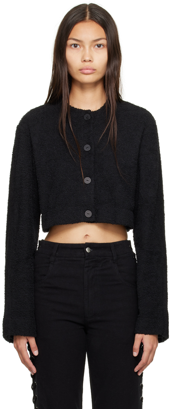 

Черный кардиган с круглым вырезом Eckhaus Latta