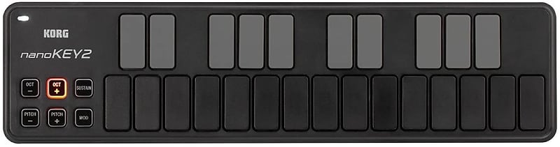 25-клавишный Midi-контроллер Korg NANOKEY2BK Black (sm-97) 25-Key Midi Controller NANOKEY2BK Black black midi black midi schlagenheim 180 gr