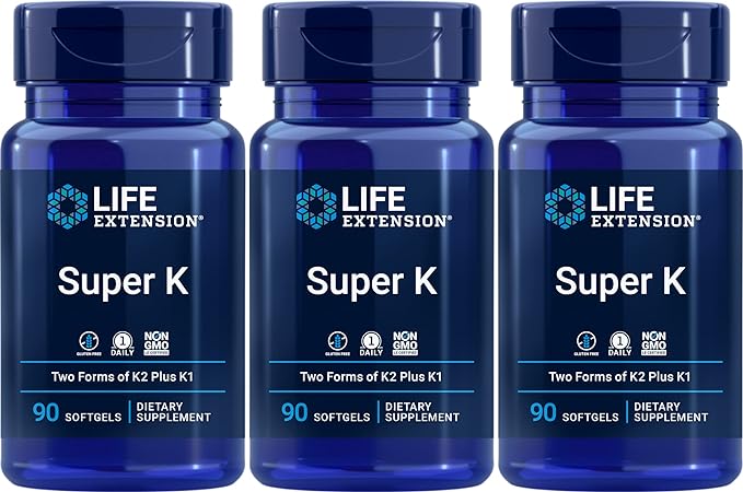 Life Extension Super K, 90 мягких таблеток (упаковка по 3 шт.) life extension быстродействующее средство 60 мягких таблеток