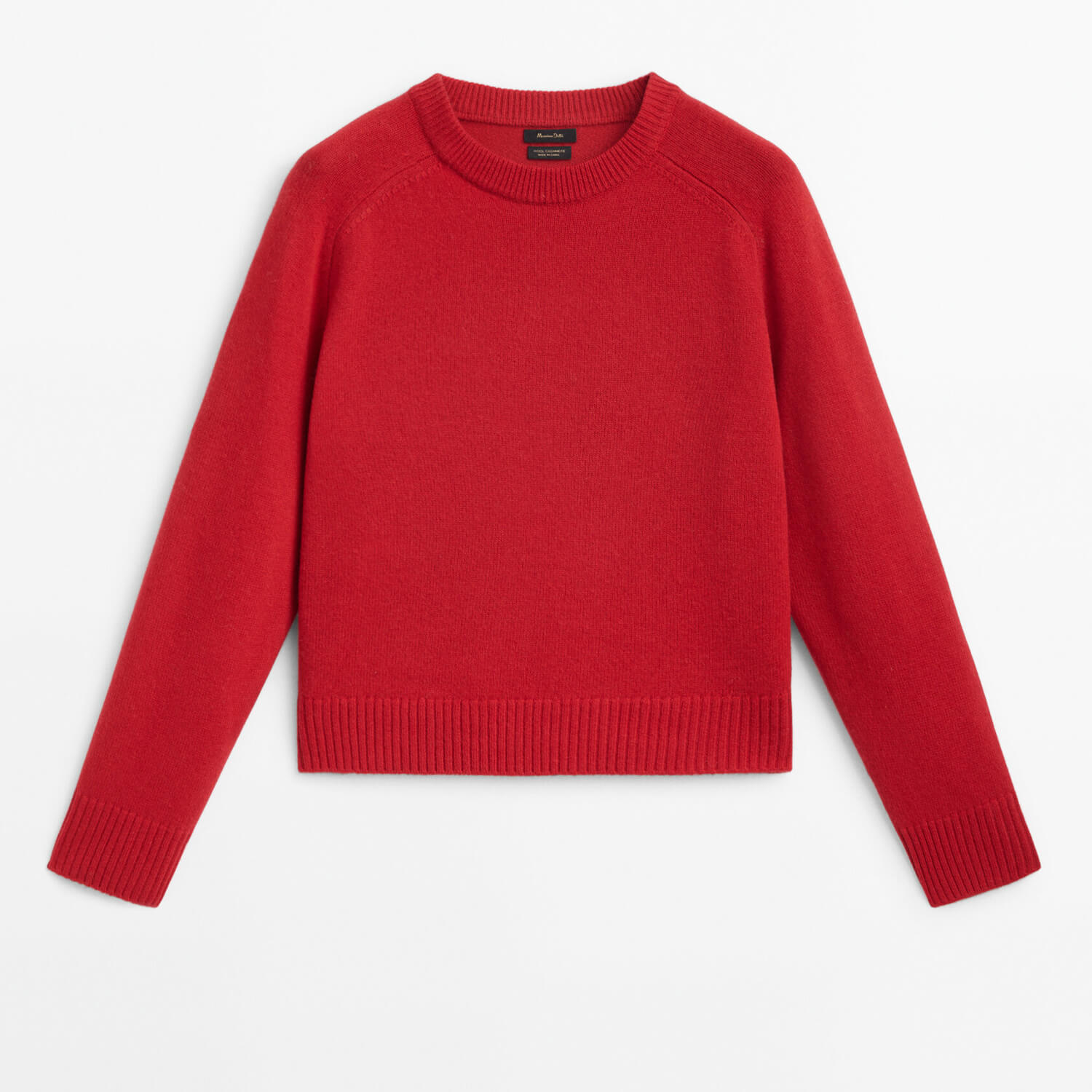 

Свитер Massimo Dutti Wool And Cashmere Blend Knit, красный