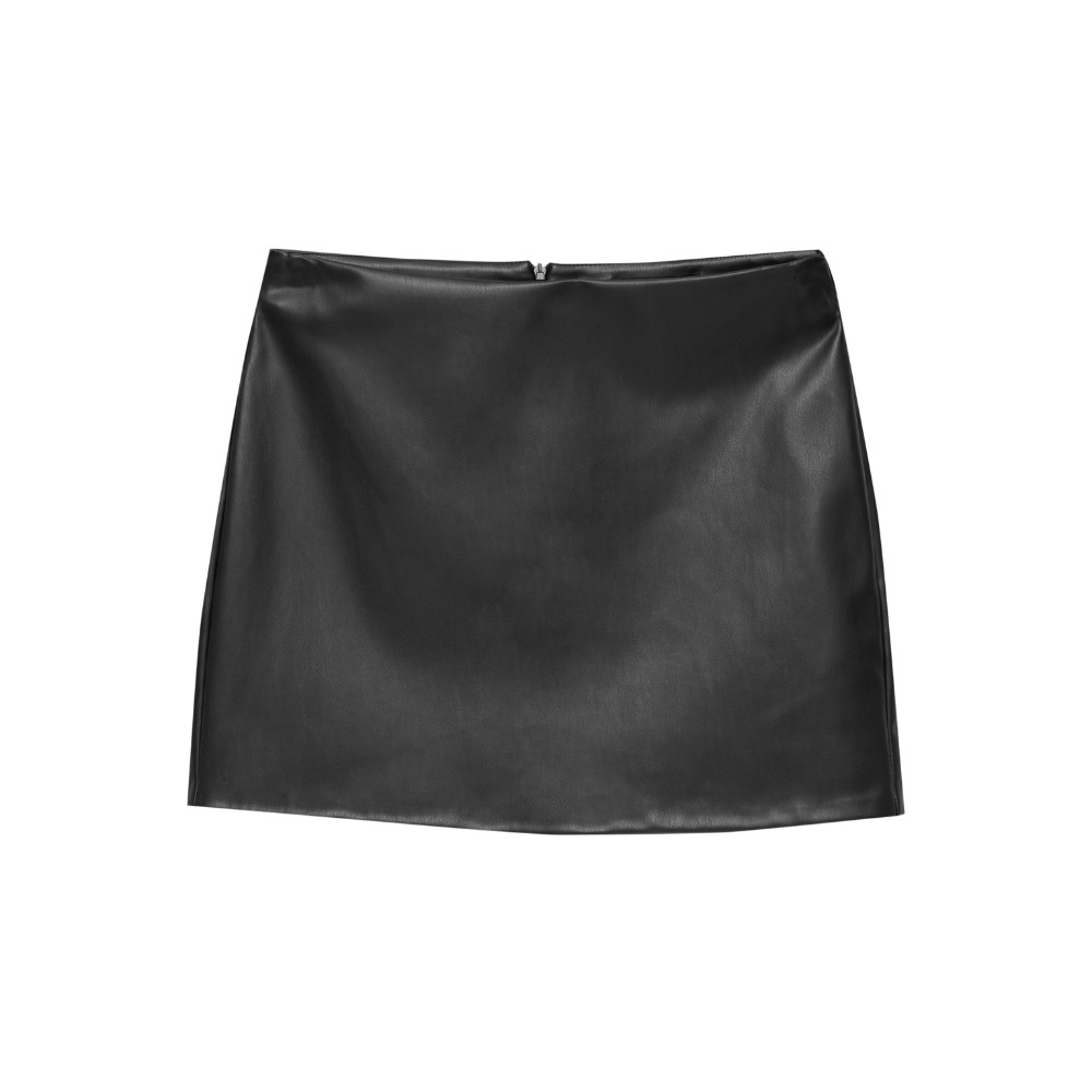 

Топ Pull&Bear Open Back Leather Effect, черный