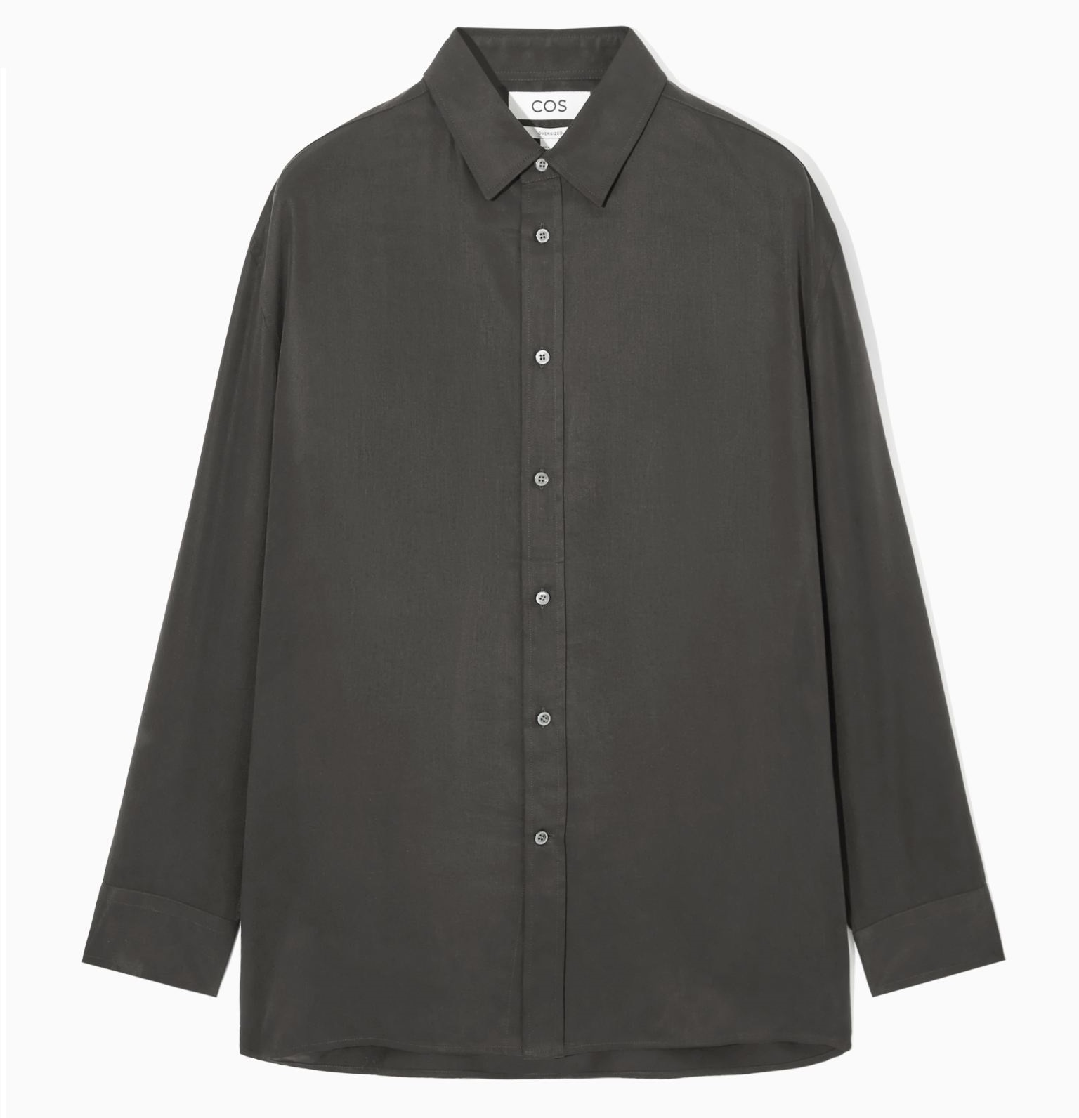 

Рубашка Cos Lightweight Twill, темно-серый