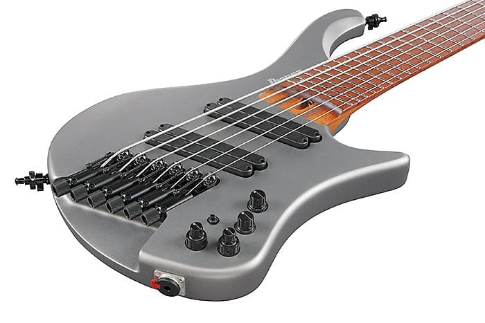 

Ibanez Bass Workshop EHB1006MS Эргономичный безголовый 6-струнный мультимасштабный бас с сумкой - серый металлик, матовый EHB1006MSMGM 6str Multi-Scale Electric Bass Guitar - Metallic...