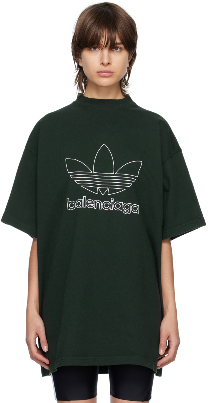 

Зеленая футболка оверсайз Adidas Edition Balenciaga