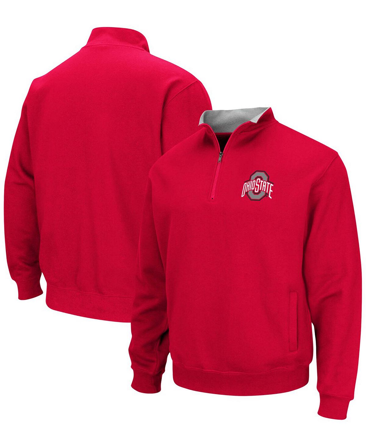 Мужская куртка scarlet ohio state buckeyes tortugas team logo с молнией на четверть Colosseum
