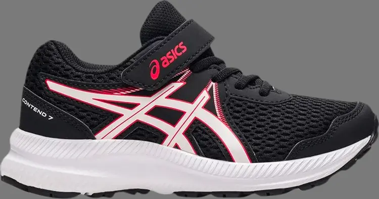 

Кроссовки contend 7 ps 'black electric red' Asics, черный