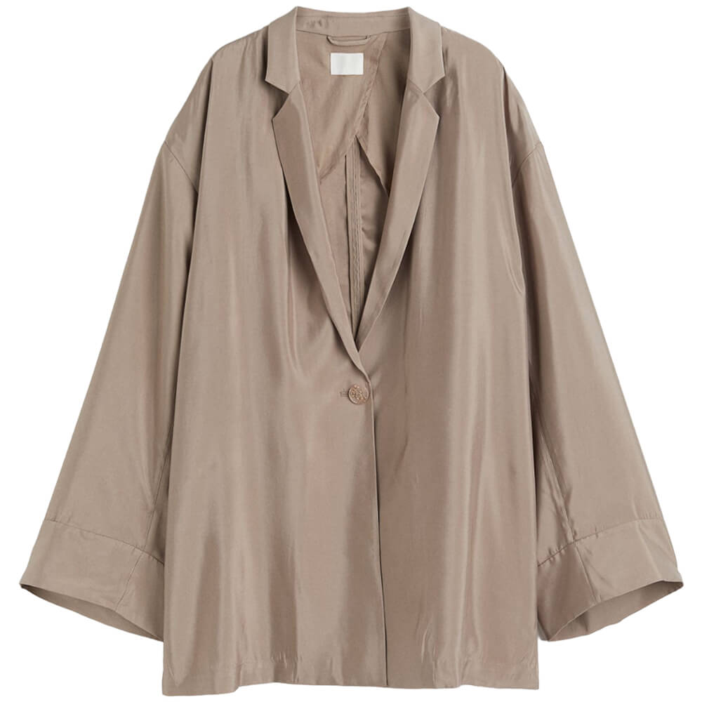 Пиджак H&M Single-breasted, светло-серый