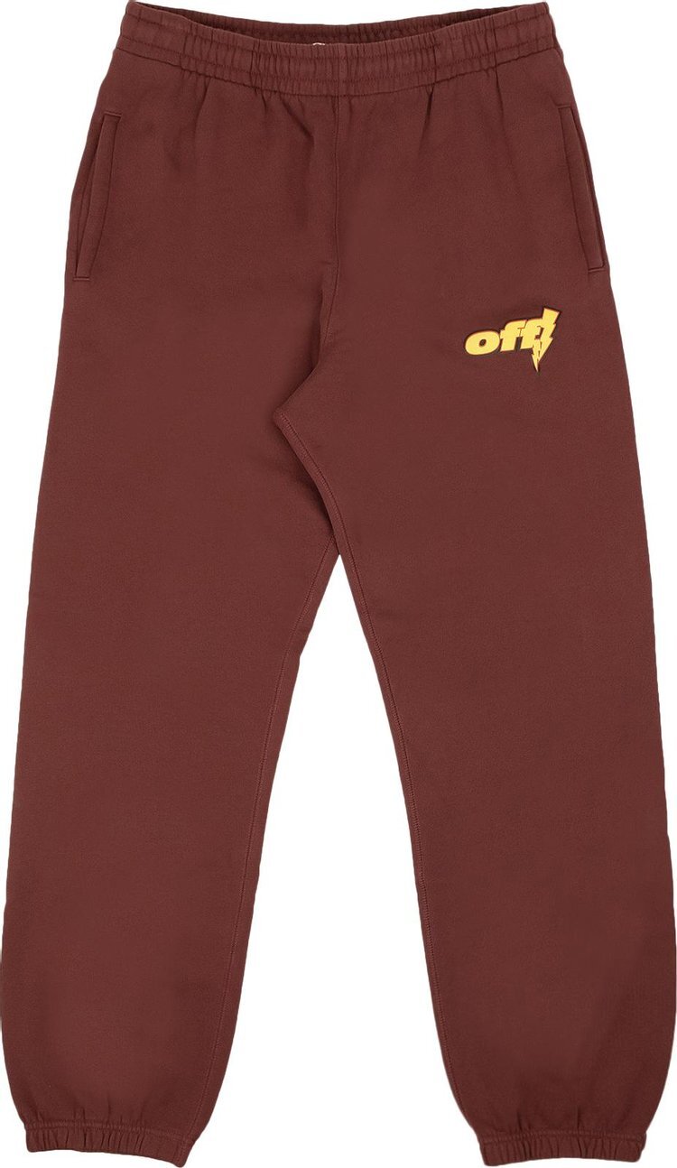 

Спортивные брюки Off-White Thunder Stable Slim Sweatpant 'Barolo/Yellow', желтый