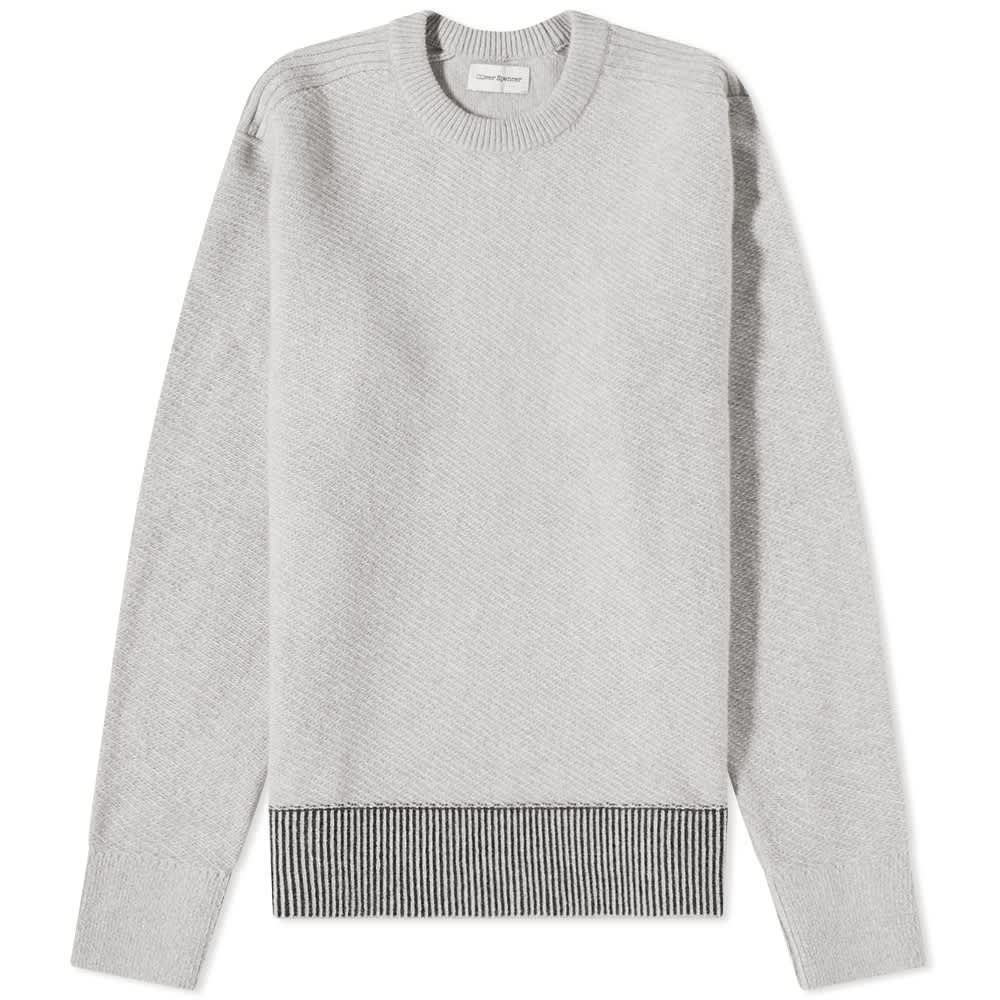 

Джемпер Oliver Spencer Blenheim Contrast Hem Crew Knit, Серый