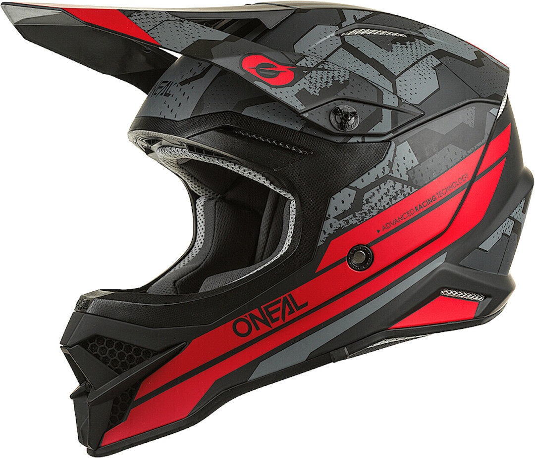 Шлем Oneal 3Series Camo V.22 для мотокросса, черный/красный шлем oneal 2series rush v 22 для мотокросса красный желтый
