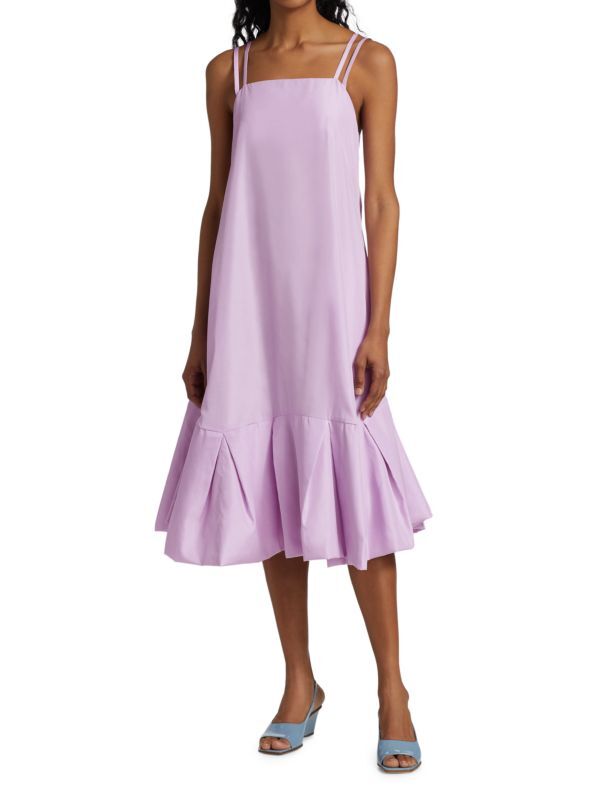 

Платье из тафты трапециевидной формы с пуговицами на бретелях 3.1 Phillip Lim Lavender