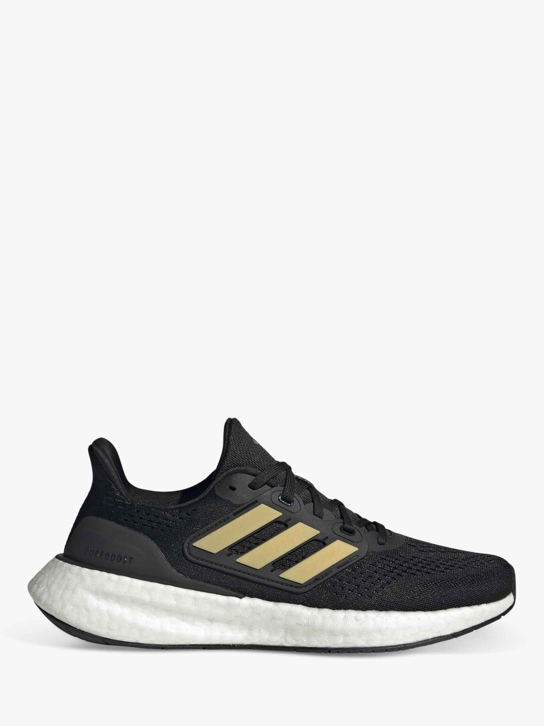 

Кроссовки Pureboost 23 adidas, черный/золотой/карбон