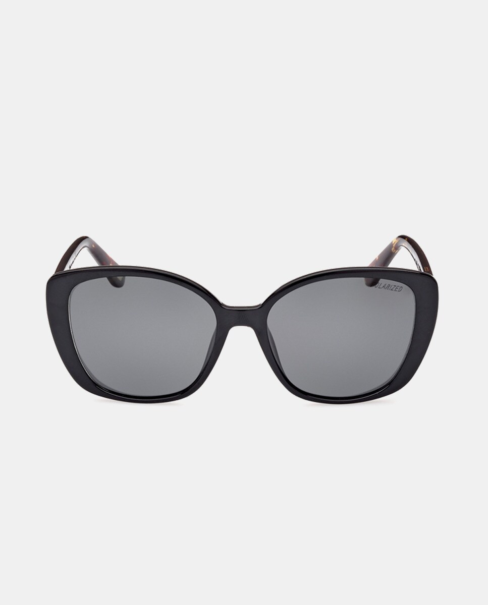 Черные женские солнцезащитные очки прямоугольной формы с поляризационными линзами Skechers, черный сменные поляризационные линзы alphax черные и серебристые серые для oakley holbrook lx oo2048 в оправе 2 пары