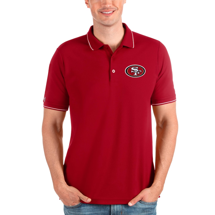 

Поло с коротким рукавом Antigua San Francisco 49Ers, алый
