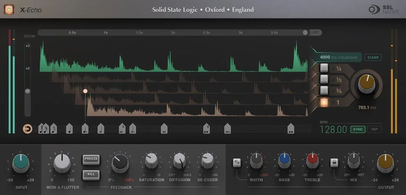 

Плагин задержки Solid State Logic X-Echo Vintage Tape Delay
