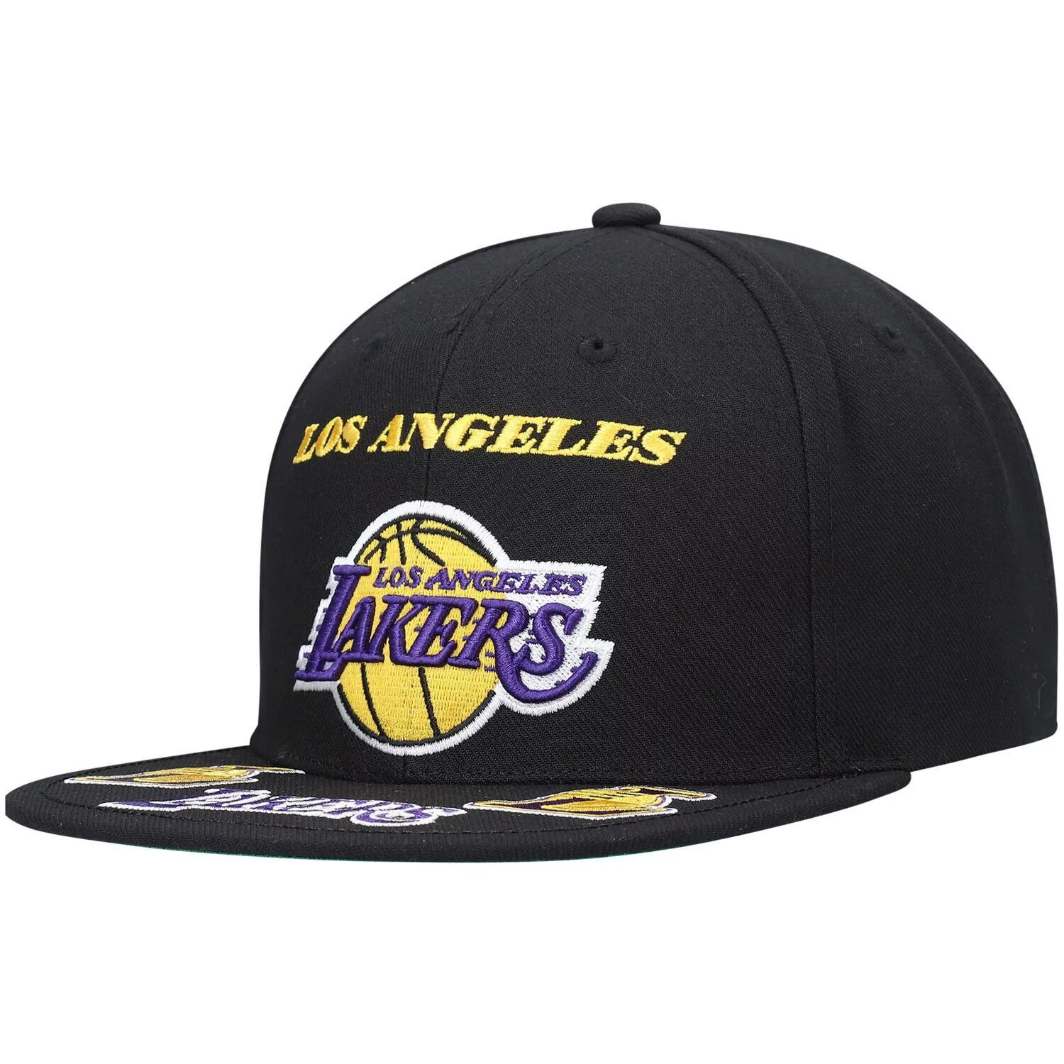 

Мужская черная кепка Snapback Mitchell & Ness Los Angeles Lakers с загрузкой спереди