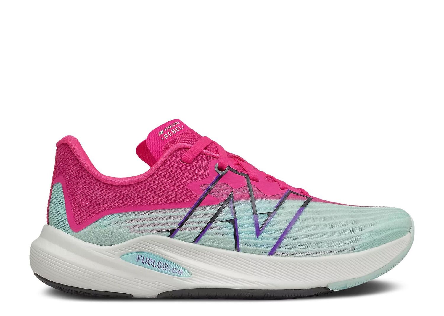 

Кроссовки New Balance Wmns Fuelcell Rebel V2 'Pale Blue Pink Glow', розовый